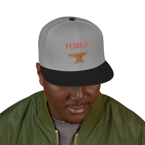 Embroidered Snapback Cap - Forge Design - Image 11